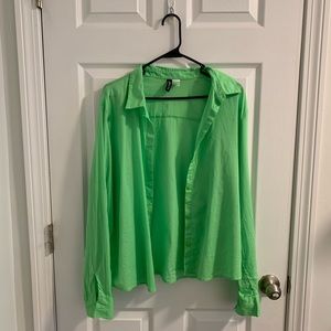 Green Button Down Long Sleeve